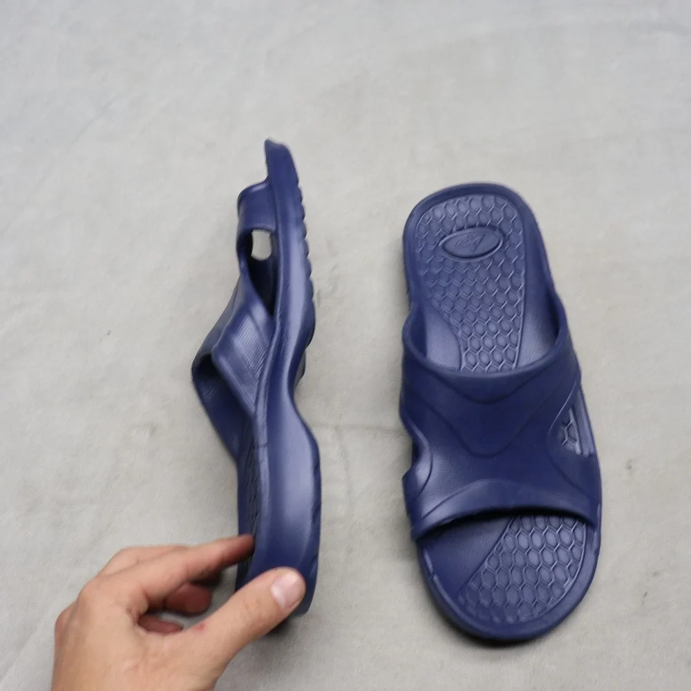 Athletic Works Mens 10M Sandals‎ Blue McFadden Slide Synthetic Comfort Beach